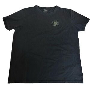 Fjallraven Men’s 1960 Logo T-Shirt Black Tee, Size Large Cotton Fitted